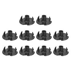 uxcell #8-32 T-Nuts, Zinc-Plated Carbon Steel 3-Pronged Tee Nuts Threaded Insert