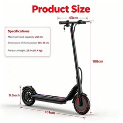 2026 Electric Scooter 350W Motor High Speed 31KM/H Urban Commuter Escooter