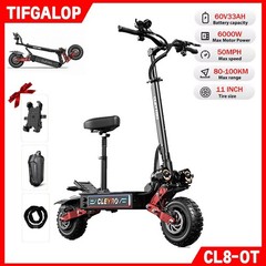 Folding Electric Scooter for Adult 6000W Dual Motor 50MPH 60V 38AH Fast Escooter