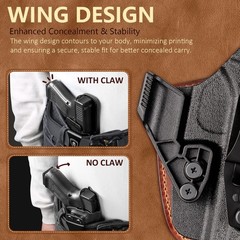 WARRIORLAND IWB Hybrid Holster, Fits Glock 17/19 /19X/19V/22/23 Gen3-6 & G21/…