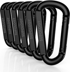 Heavy Duty Carabiner Clip, Steel Carabiners 1100lbs 3″ D Shaped Spring Hook