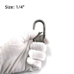 1/4 Inch 4PCS Heavy Duty Carabiner Clip 2.36″ Spring Snap Hooks Spring Clips