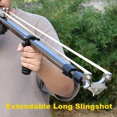 Telescopic Slingshot Hunting Shooting Catapult Retractable 2 Rubber Bands