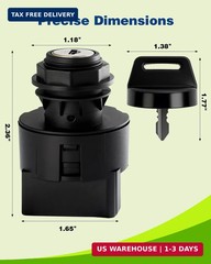 Ignition Switch with Key 3 Position 6 Pins for 2001-2018 Polaris Ranger RZR Spor
