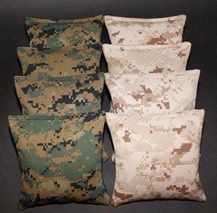 All Weather USMC Camo US Marine Corps Military Camouflage Resin Cornhole Bags