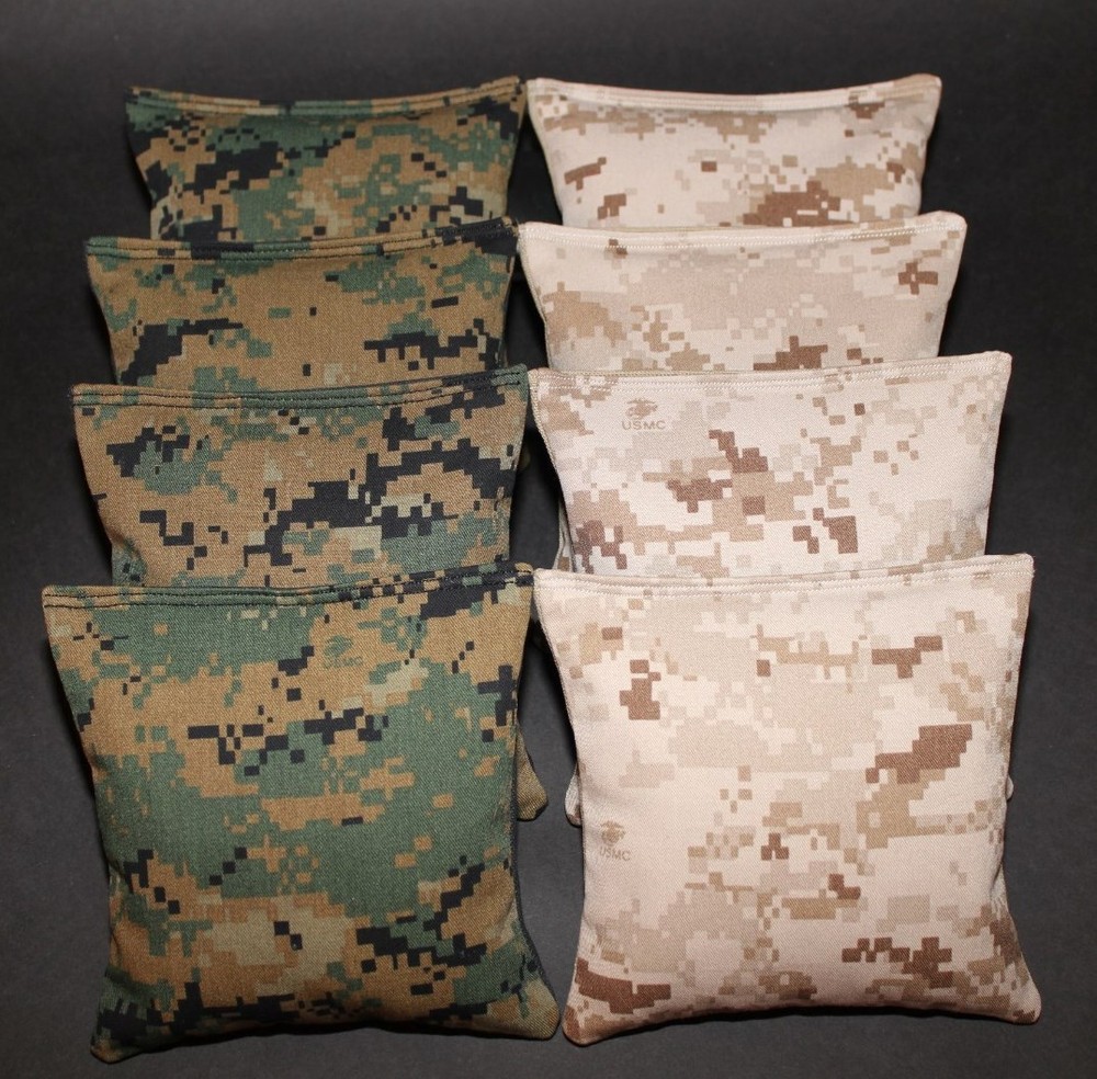 USMC Camo US Marine Corps 8 ACA Regulation Military Corn Hole Camoflauge Bags