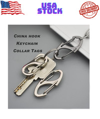 Small Carabiner Clips 1.6 Inch(41Mm) Metal Double Sided Spring Gate Snap Hooks K
