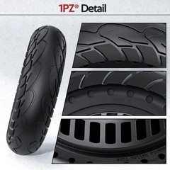 1PZ 10×2.50 60/70-6.5 Solid Tire 10 Inch Replacement for SMALL, BLACK