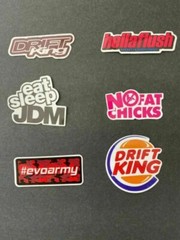 100Pcs JDM Brand Logo Themed Waterproof Stickers Pack Car Motorcycle Racing Moto