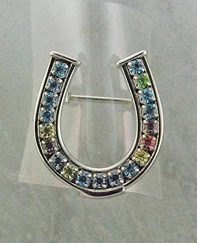 Finishing Touch Pastel Stone Horse Shoe Pin
