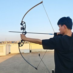 Archery Straight Bow 30-50lbs Takedown Recurve Bow Arrow Fishing Hunting Target