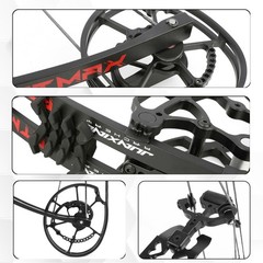 Archery Compound Bow Kit 40-65lbs Adjustable 320fps Adults Hunting Target Shoot