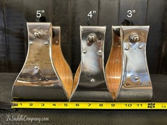 Stainless Monel Bell Stirrups 3″, 4″, 5″ / Ranch Saddle / Roping