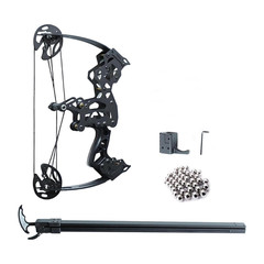 Mini Compound Bow 45lb Shoot Rapid Bow Shooter Steel Ball Launcher Hunt Archery