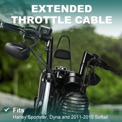 37.38″ Throttle Idle Cable for 20072013 Harley Sportsters XL Models 12″ Bars …