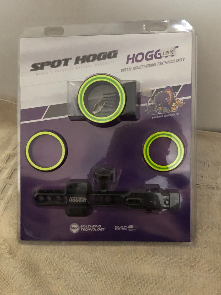 New Spot Hogg Fast Eddie XL Single Pin .019 Green Archery Bow Sight