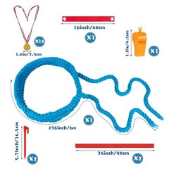 60FT Tug of War Rope for Kids and Adults Field Day Game Outdoor Carnival Games