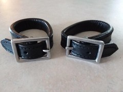 New Black Leather MINI Small Pony Horse Driving Harness with BLUE STAR Cutouts