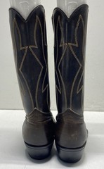 Dan Post 2261 Chocolate Brown Black Leather Western Cowboy Boots Size 8.5 C