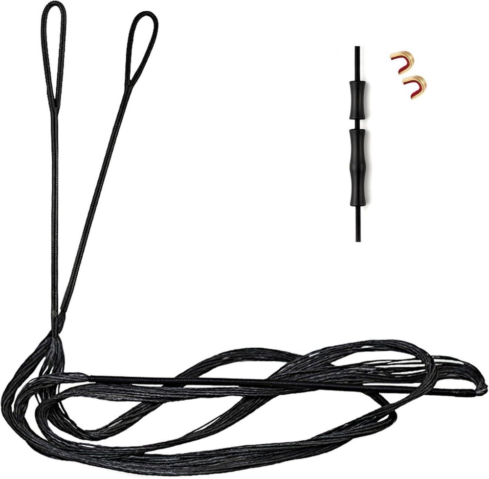 Deerseeker Archery Bow String Replacement with Finger Protector & 2 Nock Poin…