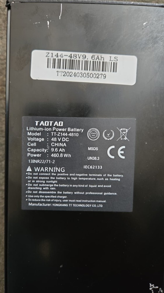 Original GOTRAX FLEX 48V 9.6A 460.8Wh eScooter Battery TT-Z144-4810 (/RT6-236…