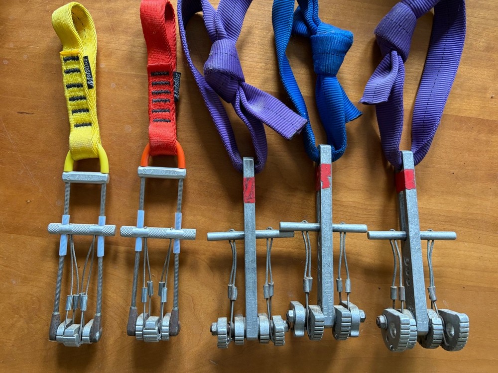 Wild Country Friends and Metolius Mechanical chocks.
