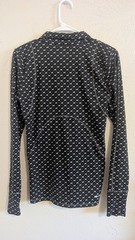 Ariattek quarter-zip top white horse pattern size small black and white