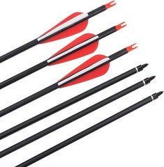 High-Performance Archery Arrows – 6/12PCS Carbon 30″ for Precision Shooting