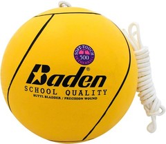 8-Inch Soft-Touch Tetherball Set for Youth – Includes Nylon Rope, Bright Yellow