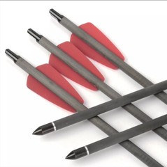 12pcs Crossbow Bolts 15″ Carbon Arrows Screw Point Vanes Archery Bow Hunting