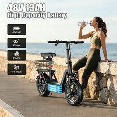 14″ Foldable Electric Scooter for Adults 1000W 25MPH 45Miles E Scooter with Seat