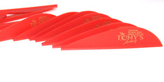 2.5″ Vanes Tonys All New Supper Wave Archery Vanes Red 50PK TNYSWV3343C