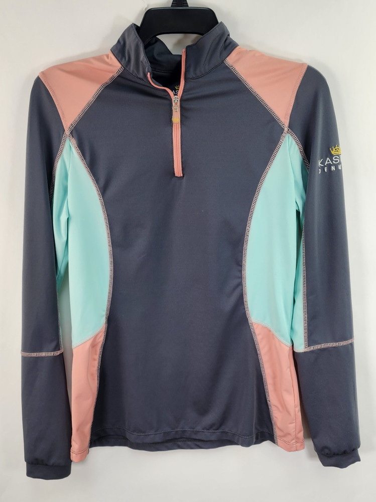 Kastel Denmark Pullover Training Top Women’s M Equestrian Riding Gray 1/4 Zip