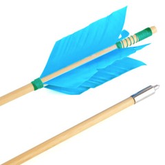 6/12PC 32″ Wooden Arrows 4″ Feathers Flu-Flu Traditional Longbow Archery Hunting