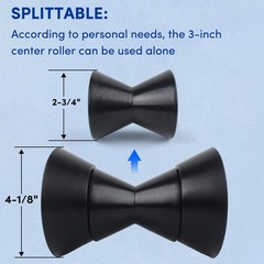 Boat Trailer Roller 3inch,Boat Rollers for Trailer,Bow 3inch, Black