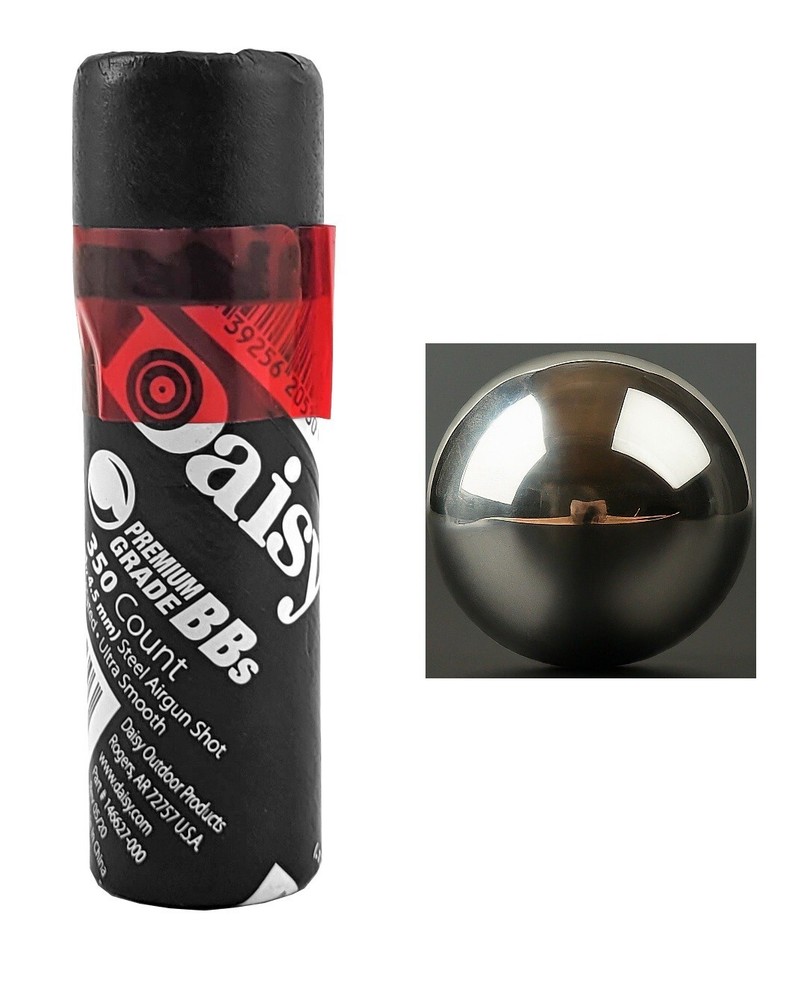 DAISY Premium Grade 350 Count POLISHED STEEL 4.5mm .177 Caliber Round Ball BBs
