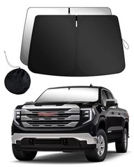 Front Windshield Sunshade Compatible with GMC (2019-2024) Sierra 1500 2500