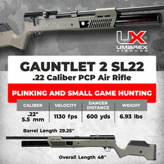 Umarex Gauntlet 2 SL22 .22 Caliber PCP Side Lever Air Rifle 2254832