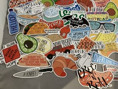 Vine Meme Stickers Croissant Oatmeal Chicken Popular Funny Food Sticker 67 Piece