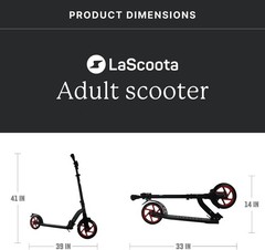Foldable Kick Scooter for Adults & Teens – Adjustable Handlebar, 264lbs