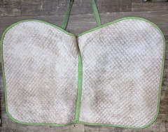 EQUIS LIGHT GREEN ENGLISH A/P SADDLE PAD 21 1/2» X 40» FULL