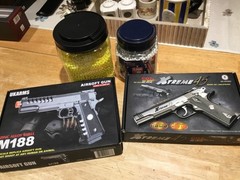 G&G Xtreme 45 Airsoft Pistol Set, 2 in box (read description) with premium fill