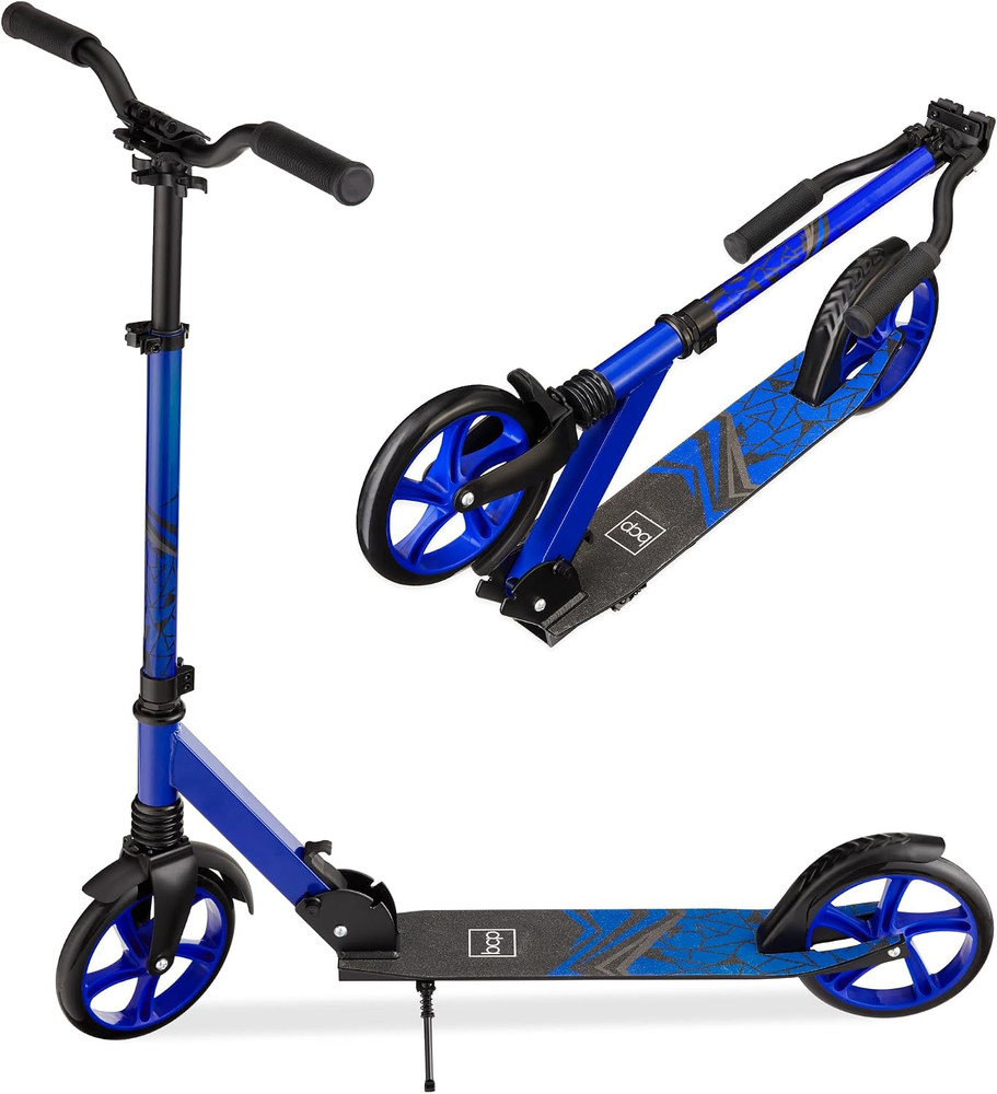 Kick Scooter for Kids Ages 8+ Teens & Adults, Foldable Large Wheel Scooter with