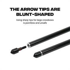 BALLISTA PIERCER 2-Vanes Carbon Crossbow Bolts – Ideal for MEGABAT – Pack of 6