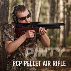 PINTY PCP Pellet Striker Air Rifle 5.5 mm .22 Single Shot Air Gun with Hand Pump