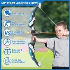 2-Pack Bow and Arrow Set for Kids LED Light Up Archery Toy Gifts Indoor Outdoor