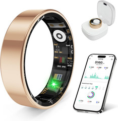 Smart Health Ring, Featuring Stress and Sleep Monitoring Functions, Compatible w