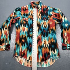 Wrangler Brushpopper Western Shirt 16-32 Multicolor 100% Cotton Long Sleeve