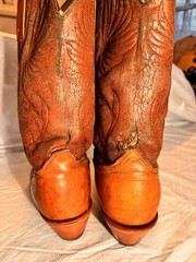 Vintage Dingo Men’s Brown Leather Western Equestrian Boots 11D 85183 5905