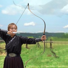 Black Slat 25lb Traditional Bow Handcrafted Laminated One-Piece Recurve